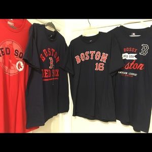 (4) Brand NewBoston Red Sox Mens Large T-Shirt Lot